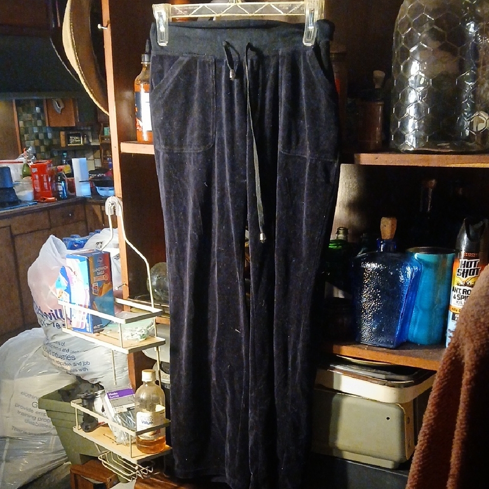 Black Lounge Pants With Drawstring - image 1